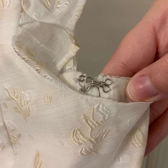 English Factory Sleeveless Ruffle Embroidered Babydoll Dress, size large - Picture 5 of 9